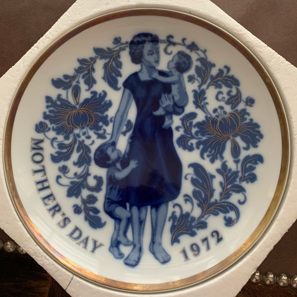 MOTHER’S DAY VTG Santa Clara 1972 Plate W/Box